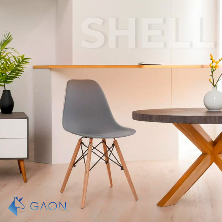 Sillas Tipo Eames Modelo Shell - Diseño Minimalista Set 4 Piezas