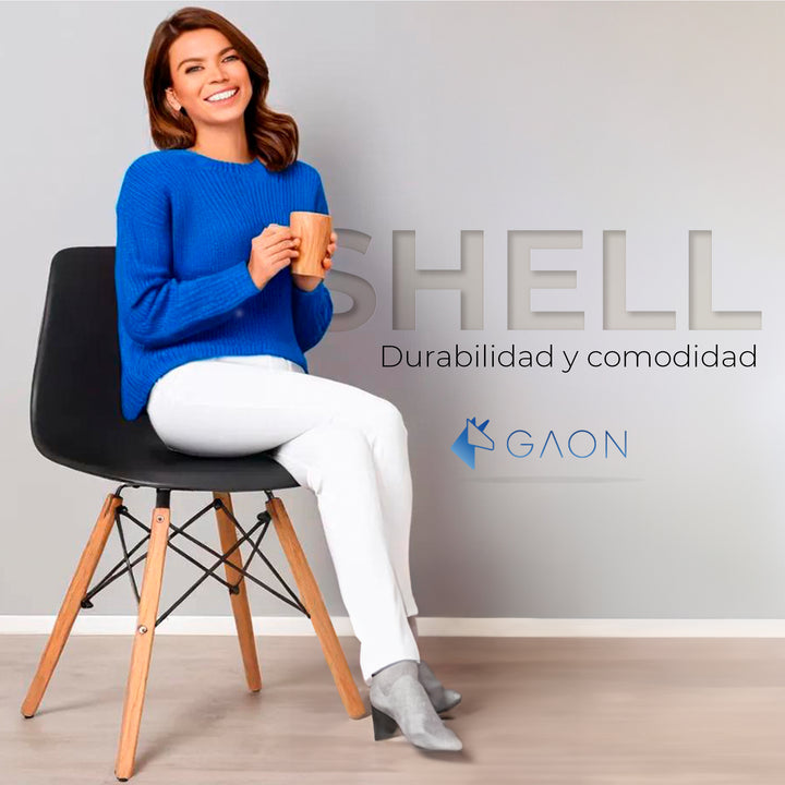 Sillas Tipo Eames Modelo Shell - Diseño Minimalista Set 4 Piezas