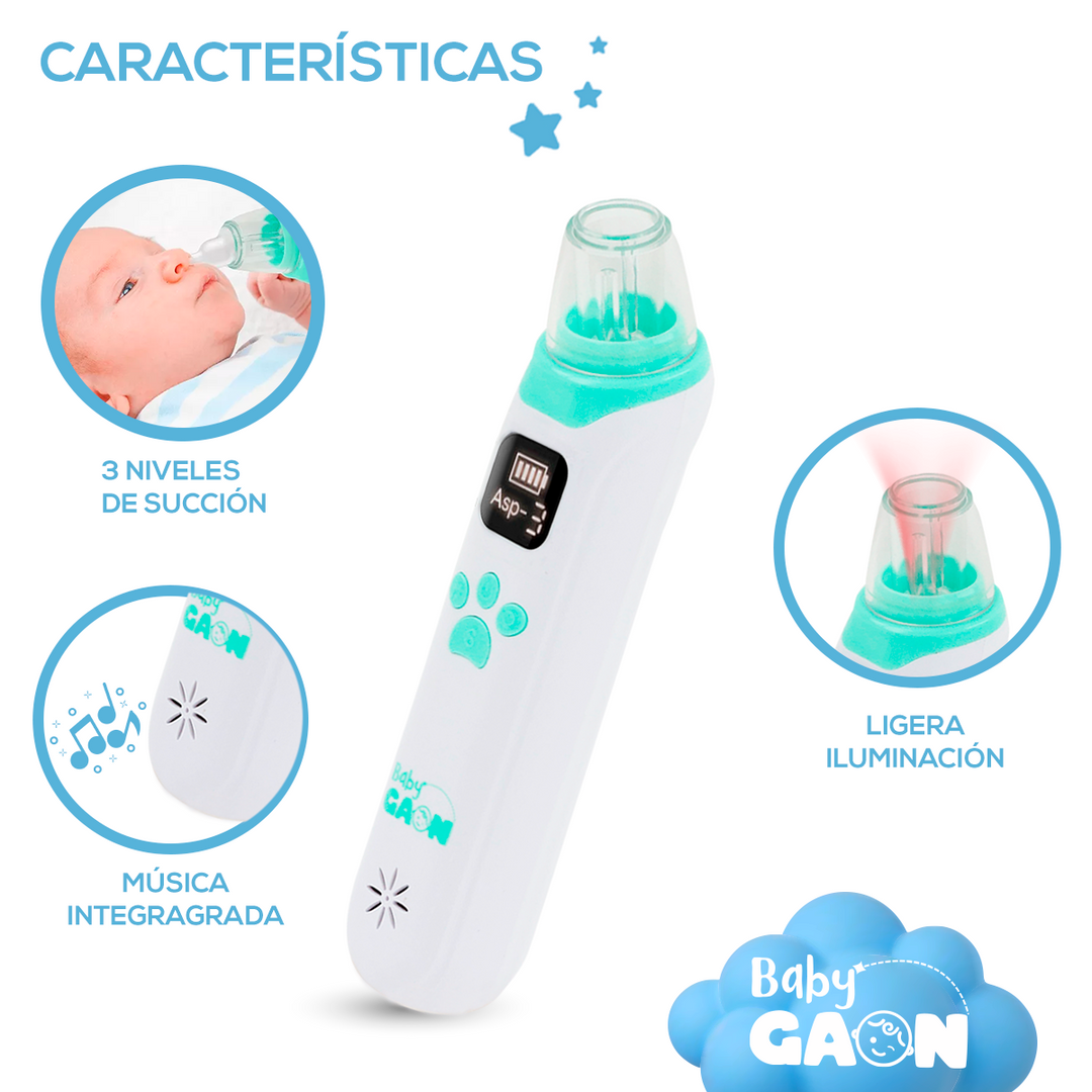 Aspirador Nasal para Bebé Eléctrico con Batería Recargable