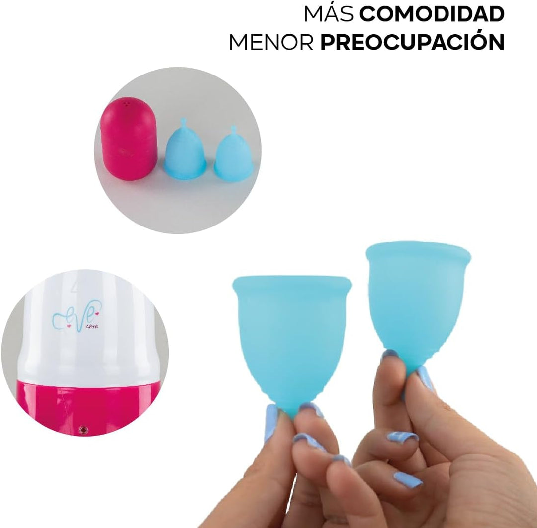 Copa Menstrual de Silicon Reusable Con Vaso Esterilizador