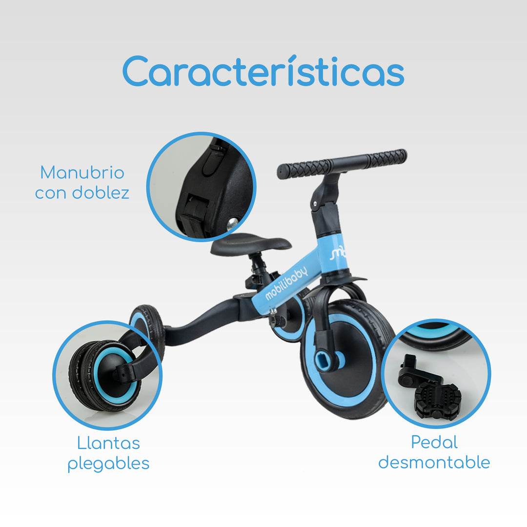 Triciclo Multifuncional 2 en 1 Triciclo + Bicicleta de Equilibrio