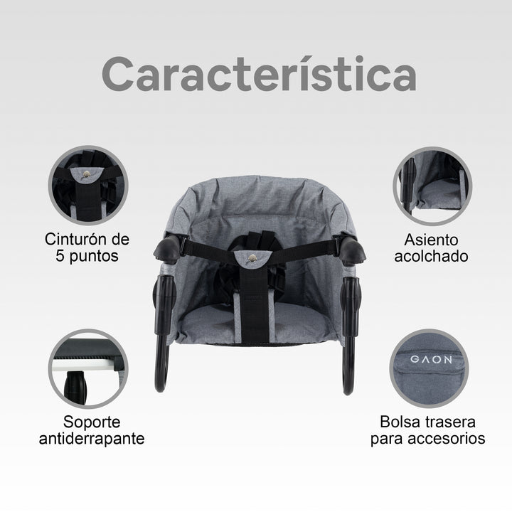 Periquera Portátil Con Ganchos Silla De Seguridad ajustables Para Bebé