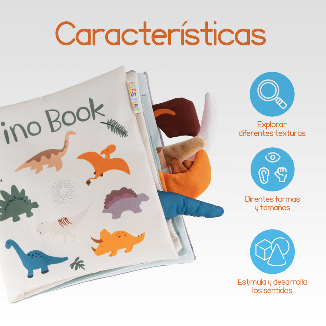 Libro Sensorial de Dinosaurios para la Estimulación de Bebés
