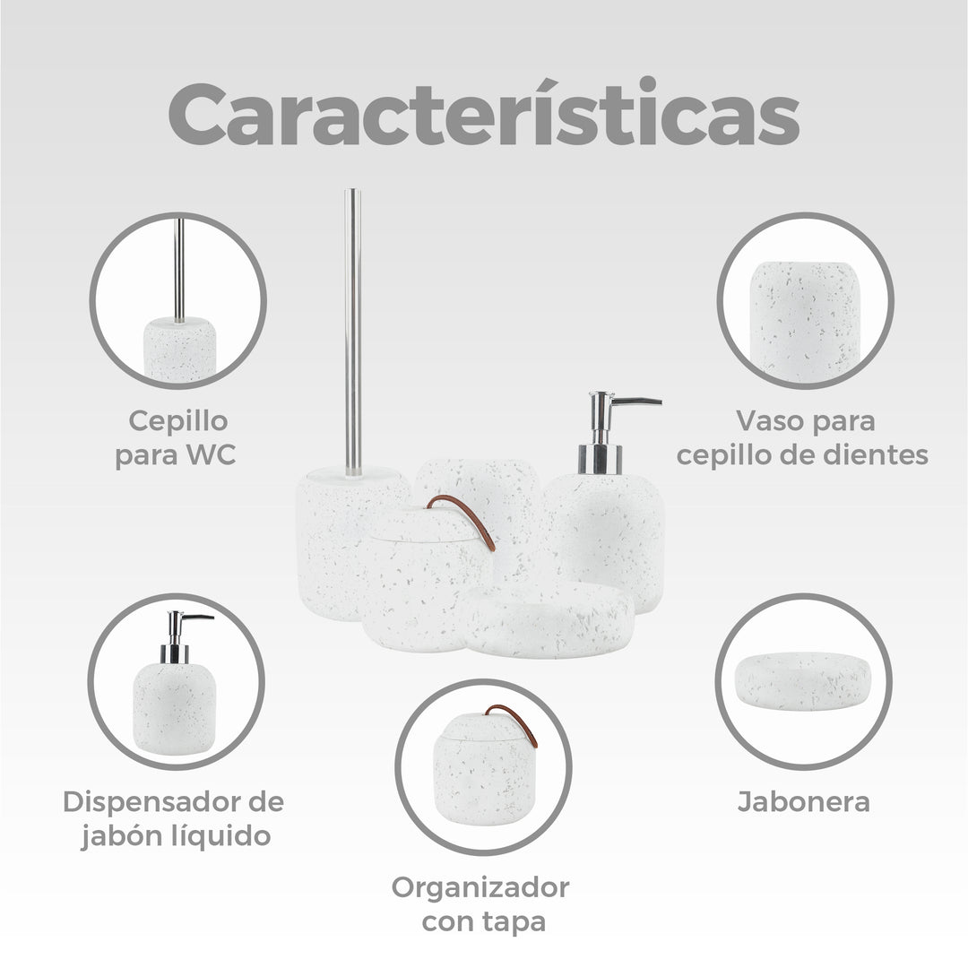 Accesorios de baño Mastrand elegante set de 5 piezas