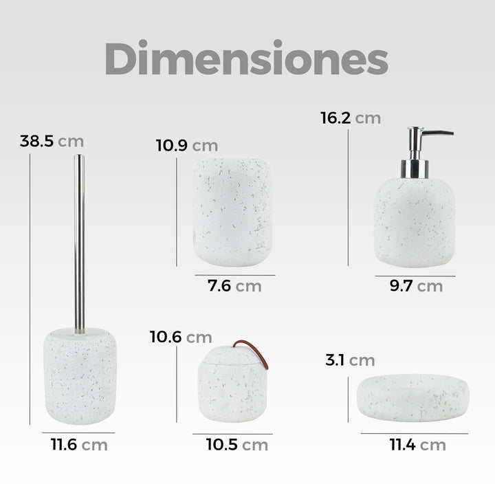 Accesorios de baño Mastrand elegante set de 5 piezas