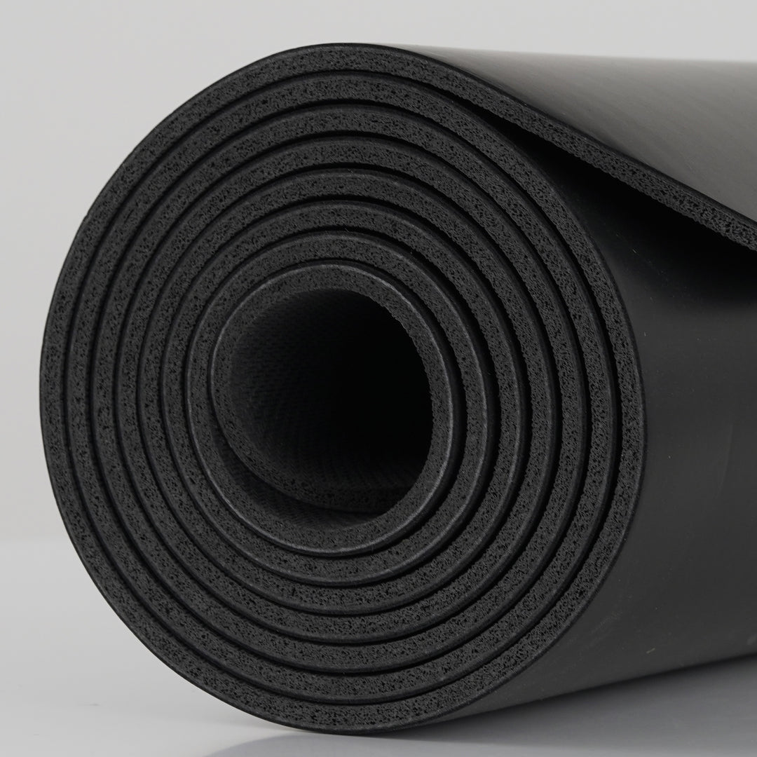 Tapate para Yoga Pilates y Ejercicio - Mat Antideslizante Acolchonado y Portatil para Interior y Exterior 185cm Negro GAON