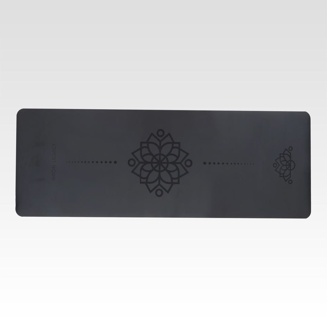 Tapate para Yoga Pilates y Ejercicio - Mat Antideslizante Acolchonado y Portatil para Interior y Exterior 185cm Negro GAON