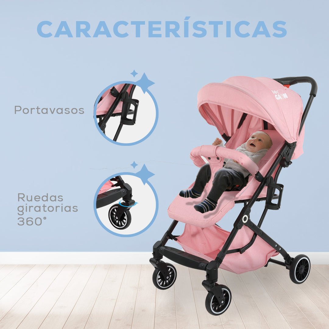 Carriola De Bastón Para Bebé, Portátil, Plegable y Reclinable