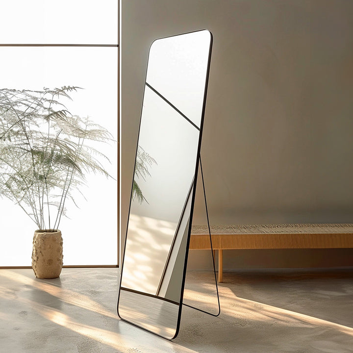 Espejo de Cuerpo Completo con Base - Diseño Elegante y Contemporáneo para Dormitorio