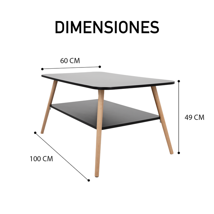 Mesa de Centro Rectangular para Sala Paris - Diseño Moderno y Minimalista