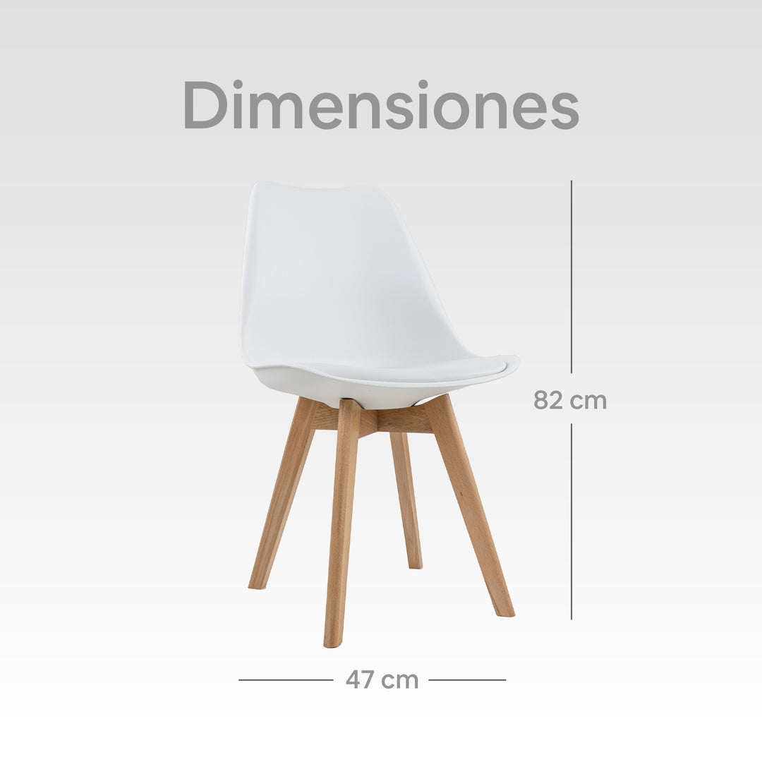 Silla Eames Pedestal con Diseño Moderno - Asientos con Estilo Contemporáneo Set de 2 piezas