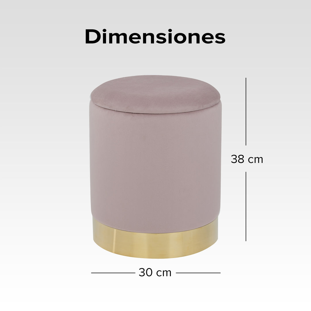 Taburete Otomano de Almacenamiento con Tapa