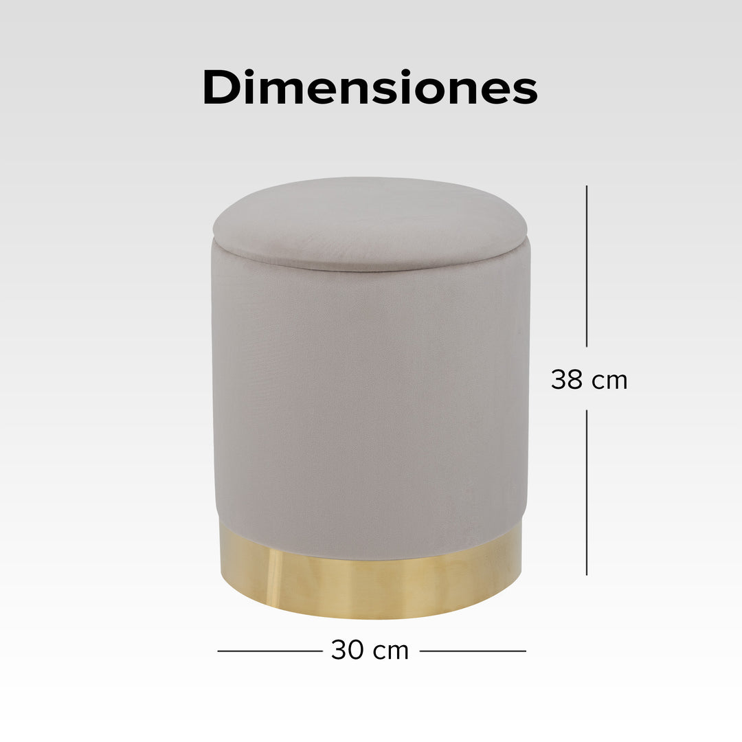 Taburete Otomano de Almacenamiento con Tapa