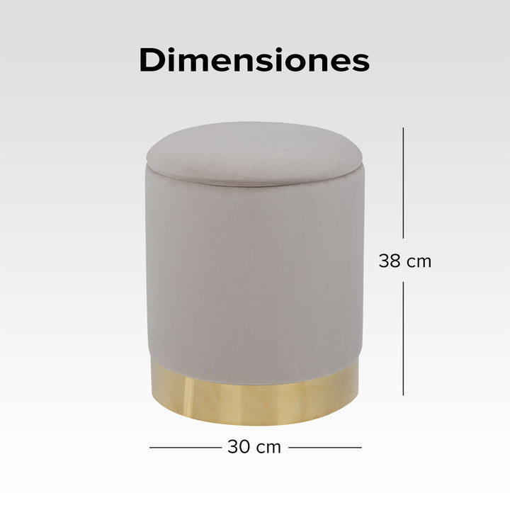 Taburete Otomano de Almacenamiento con Tapa