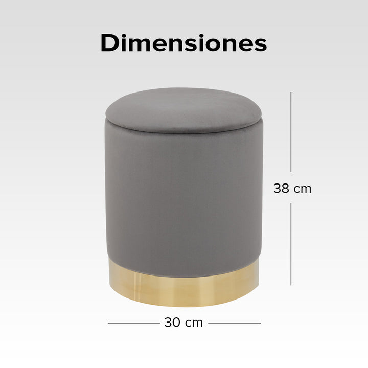 Taburete Otomano de Almacenamiento con Tapa