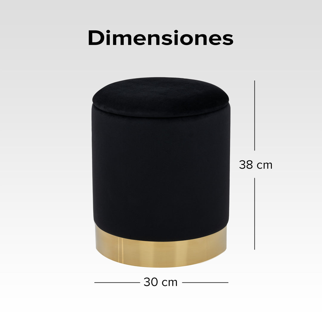 Taburete Otomano de Almacenamiento con Tapa