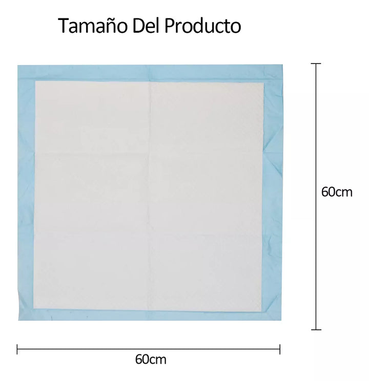 Tapete para Mascotas Entrenador Sanitario Absorbente 50pzs 60x60cm