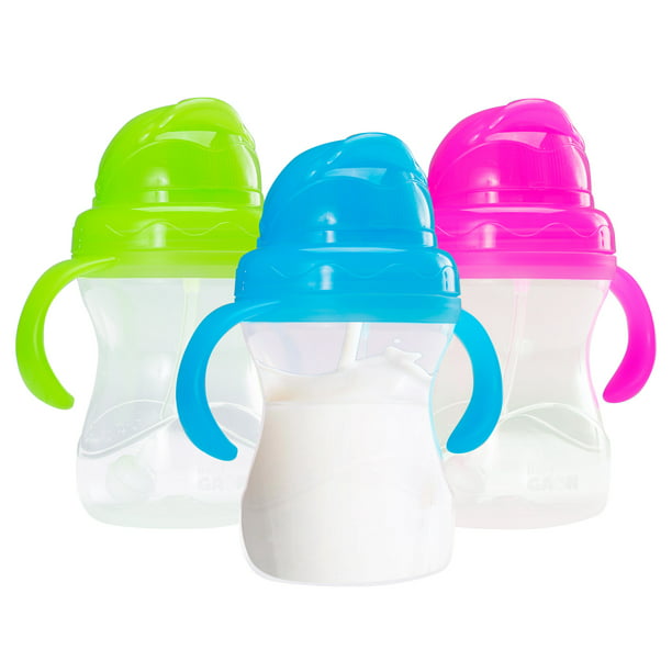 Vasos Entrenadores Para Bebé Con Tapa Antiderrames Kit 3 piezas